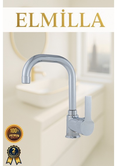Krom Armut Delta Kol Köşe Borulu Banyo Lavabo Bataryası Çeşmesi Musluğu Çift Su Girişli