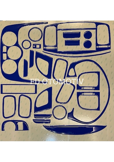 Hyundai Accent Era Full Set Maun Kaplama Seti Mavi Renk