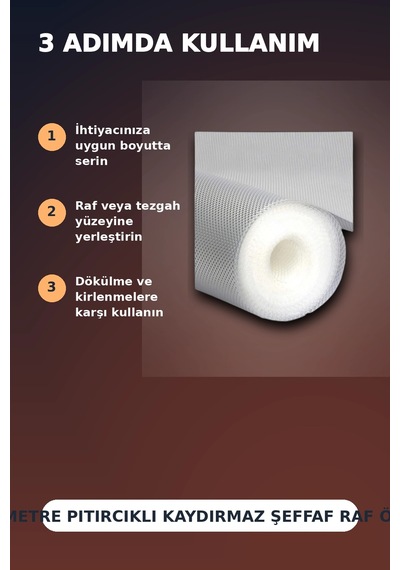 3 Metre Kalın Raf Örtüsü Ve Tezgah Koruyucu Mat Şeffaf Kabarcık Dokulu Düzenleyici Renkli