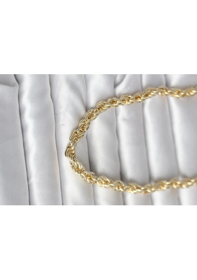 Cm 14k Gold Renk Kalın Burgu Zincirli Model 60 Cm Kadın Kolye Çok renkli
