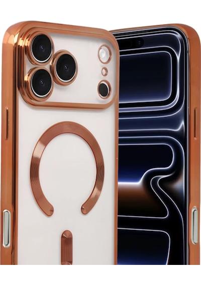 Newface Apple İphone 17 Pro Max Kross Magneticsafe Kapak - Turuncu