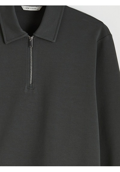 Lcw Vision Antrasit Polo Yaka Erkek Sweatshirt