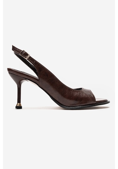 Luvishoes Iselın Kahverengi Kadın İnce Topuklu Ayakkabı Kahverengi