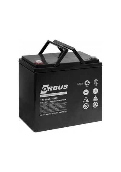 Orbus 55ah 12v Engelli Araç Aküsü