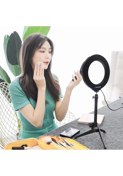 Puluz 6.2cm Pkt3032 Led Işık 16cm Stand Youtubercanlı Yayın Selfie Tiktok Makeup- 5775