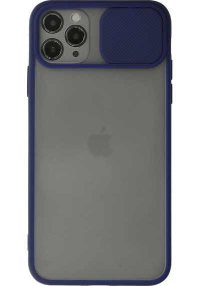 Apple iPhone  Uyumlu,  11 Pro Kılıf Palm Buzlu Kamera Sürgülü Silikon - Lacivert