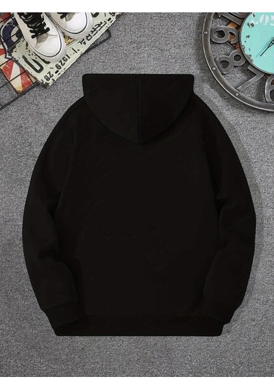 Uyguntarz İmza Baskılı Oversize Sweatshirt siyah