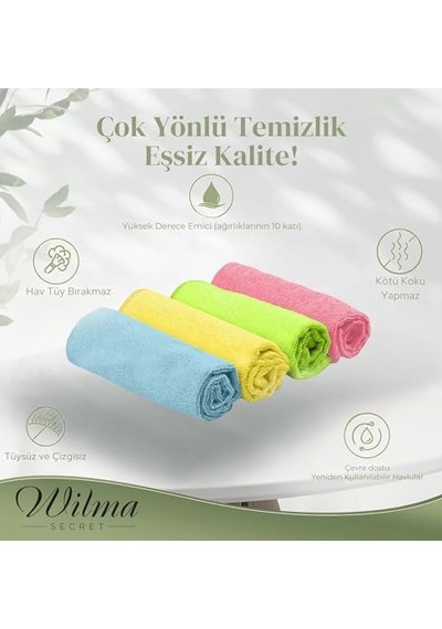 Mikrofiber Temizlik Bezi Pro Pembe 40x40 Cm - 5 Adet - 250 Gsm - Cam Bezi - Mutfak Bezi Genel