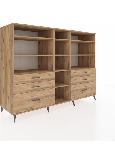 Kronos Dolap 10 Raflı 6 Çekmeceli 220x59x163 Çam-çam Çam-çam Kronos Dolap 10 Raflı 6 Çekmeceli 220x59x163 Çam-çam Çam-çam
