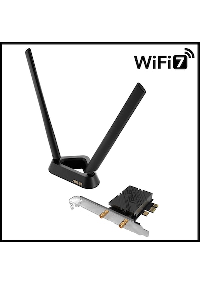 Asus Pce-be92bt, Wıfı7, Be9400, 5764-2882-688mbps, 6ghz-5ghz- 2.4ghz, Bluetooth 5.4, Pcıe Ağ Adaptör