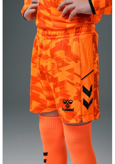 Hummel Line Kaleci Şort Neon Turuncu Çocuk