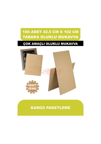 100 Adet 42.5cm X 102cm Baskısız Tabaka Oluklu Mukavva, Çocuk Etkinlik Kartonu, Maket Kartonu, Kargo Kartonu