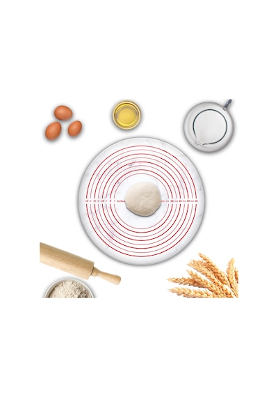 Decorita | Cam Hamur Açma Matı | Klasik Mermer | Çap40 cm