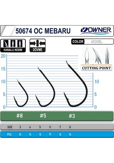 Owner 50674 Cut Mebaru White İğne - 3