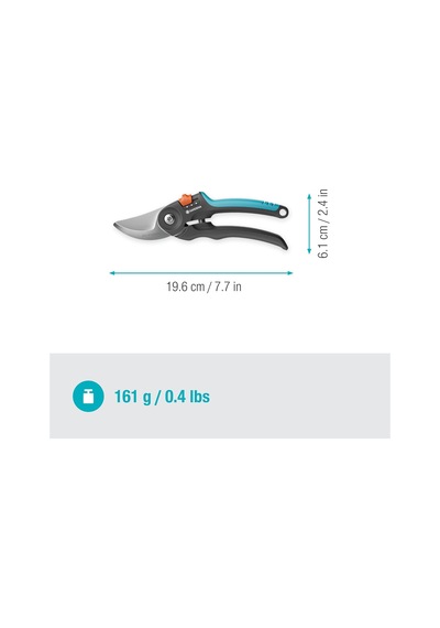 Lexroo Secateurs Premiumcut Flex, Bypass, Yeşil Ahşap İçin Bahçe Budama Makinesi, 24 Mm Kesme Çapı