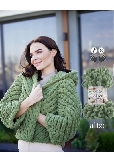 Alize Puffy Puffy 620 İpliği - 5 Adet Peluşlu 264250946