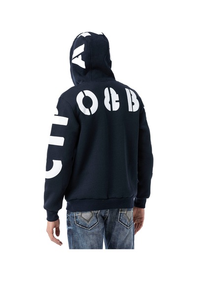 Cipo & Baxx Erkek Kapüşonlu Fermuarlı Sweat Ceket Cl577 Lacivert