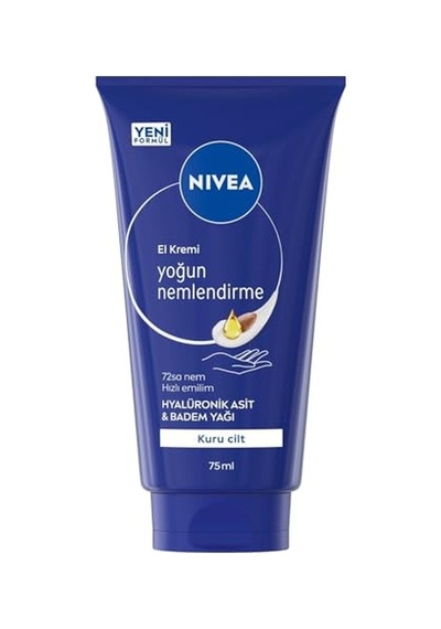 Nıvea Yoğun Nemlendirici El Kremi 72 Ml, Hızlı Emilir, Hyaluronik Asit,badem Yağı, Kuru Ciltler