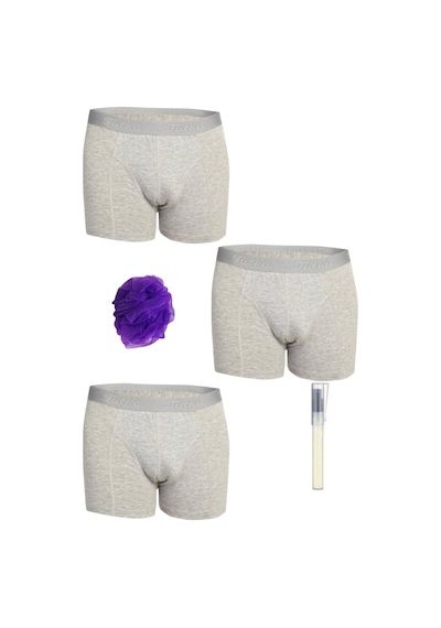 Tutku Erkek Gri Likralı Elastan Boxer 001