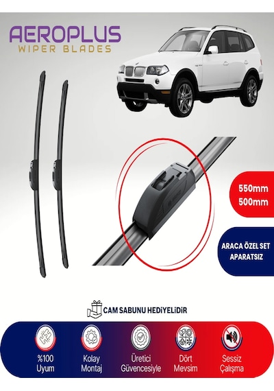 Aeroplus Bmw X3 E83 Muz Silecek Takımı 2003-2010