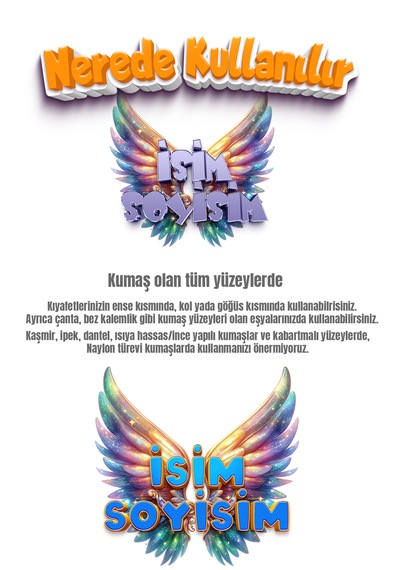 Kıyafet Etiketi - Okul Kıyafet Kumaş Etiketi Kreş Anaokulu İlkokul Kıyafet Kumaş Etiketi Set22 Karışık
