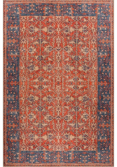 Foldy Vintage Desenli Dokuma Taban Dekoratif Kırmızı Halı Fl 20