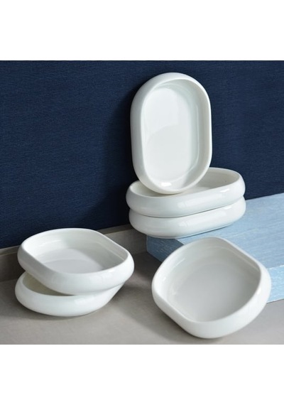 Konak Züccaciye Porselen Victus 6lı Kayık Tabak Set 14cm Dura
