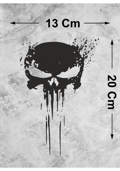 The Punisher Sticker - Araba Oto Motosiklet Karavan Cam Sticker - 00201 20x13 Cm