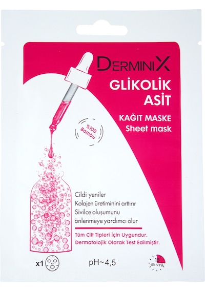 Derminix Glikolik Asit Kağıt Maske Derminix Glikolik Asit Kağıt Maske