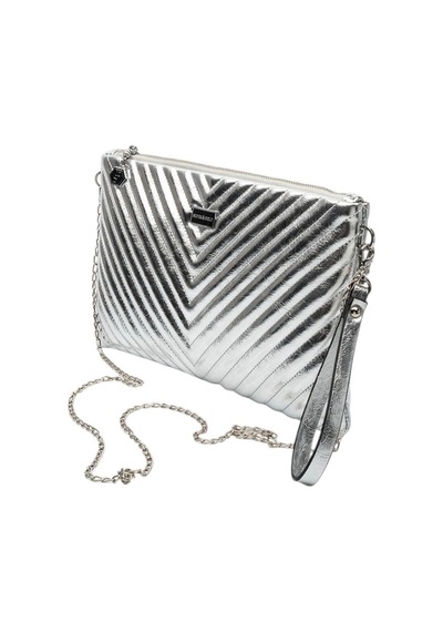 Silver Polo Crash Gümüş Kapitone V Kadın Portföy Ve Clutch El Çantası Sp1034