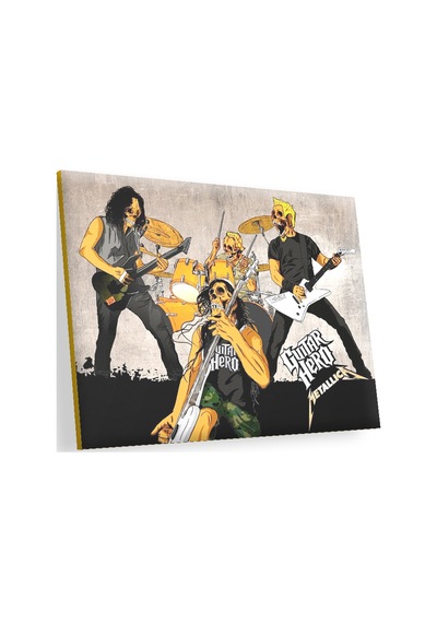 Cakasepetim Metallica Guitar Hero Kuru Kafalar Ahşap Mdf Tablo