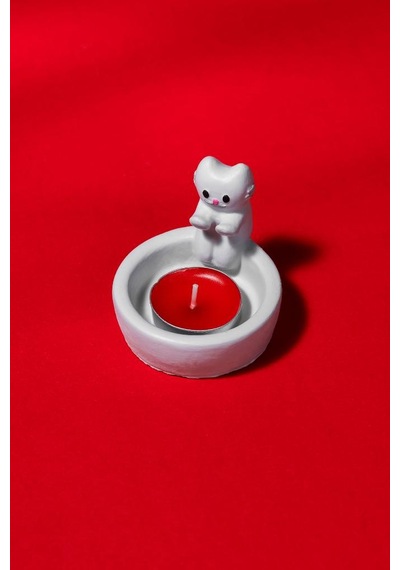 Rufus Concept Kedi Tealight Mumluk Silikon Kalıp
