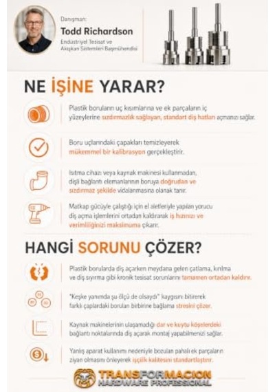 Titanyum Boru Açma Aparat Seti, Profesyonel Kullanım İçin