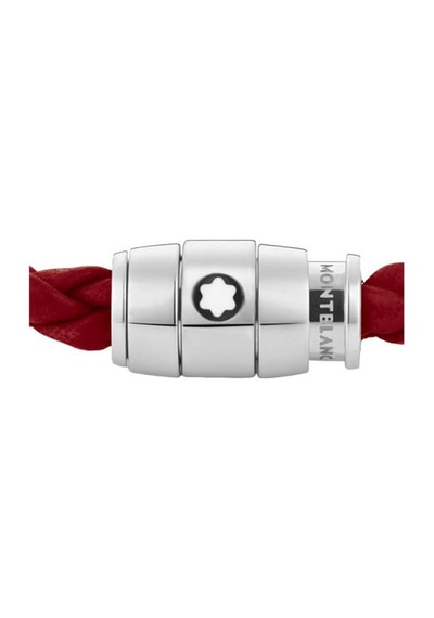 Montblanc Meisterstück Steel 3-ring Kızıl Deri Bileklik 134065 Kırmızı