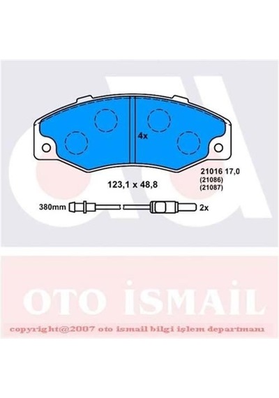 BOSCH 986460953 Fren Balatası Ön Fişli R21