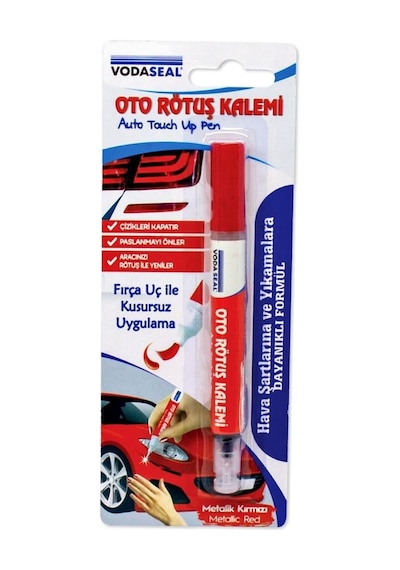 Vodaseal Araç Oto Rötuş Çizik Kalemi Metalik Kırmızı Boya Kalemi