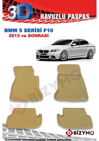 Bmw 5 Serisi F10 2013 Ve Sonrası 3D Bej Paspas Takımı Bizymo