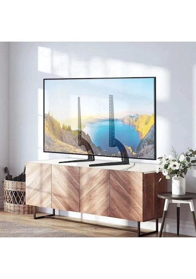 32-75'' Evrensel Masaüstü Tv Lcd Led Standı Ayarlanabilir Çelik Sabit Ekran Tv Standı