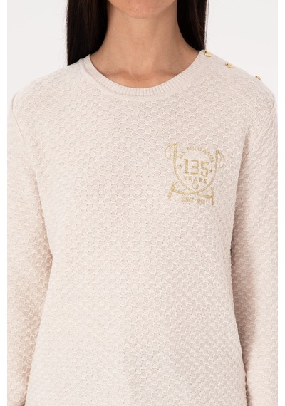 U.s. Polo Assn. Kadın Krem Melanj Kazak /triko 50315046-vr159 Krem Melanj