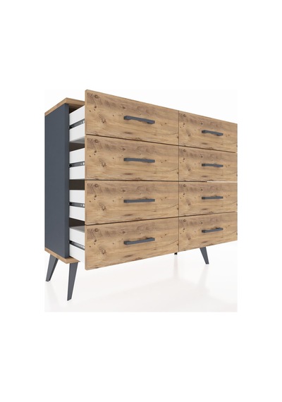 Arges Şifonyer 8 Çekmeceli 88x30x80 Antrasit-çam Çam Arges Şifonyer 8 Çekmeceli 88x30x80 Antrasit-çam Çam