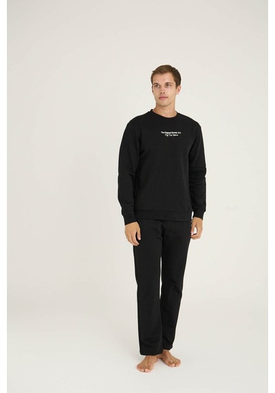 Kly Erkek O.yaka Eşofman Takım Modern Tasarım 7216 Sıyah/2xl Ekru