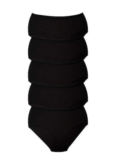 Alya Underwear Kadın Büyük Beden Külot Battal Full Brief, Yüksek Bel 5xl, 6xl, 7xl 5 Farklı Renk 1 Pakette Siyah