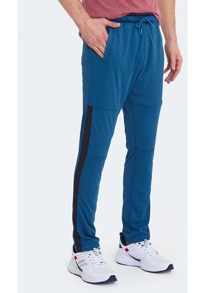 Slazenger OXFORD I Erkek Fermuar Cepli Petrol Eşofman Altı