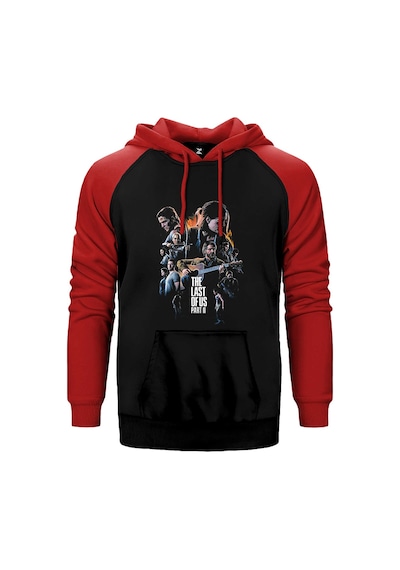 The Last Of Us 2 Oria Part Kırmızı Renk Reglan Kol Kapşonlu Sweatshirt Kırmızı