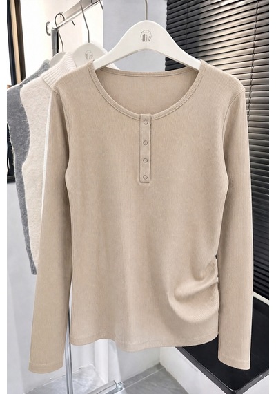 Makentmoda Bej Yakası Çıtçıtlı Kaşkorse Patlı Bluz Body Çok Renkli