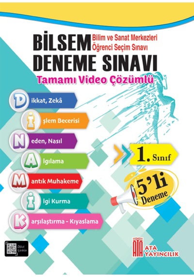 Ata Yayıncılık 1. Sınıf Bilsem 5'Li Deneme Sınavı