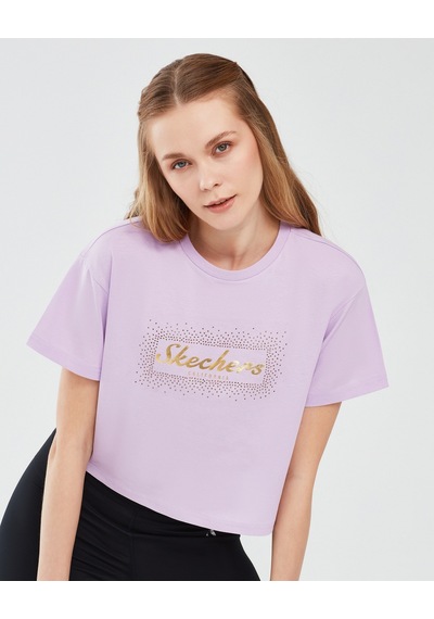 Skechers Graphic T-Shirt W Short Sleeve Kadın Mor Tshirt S221460-505 Lila