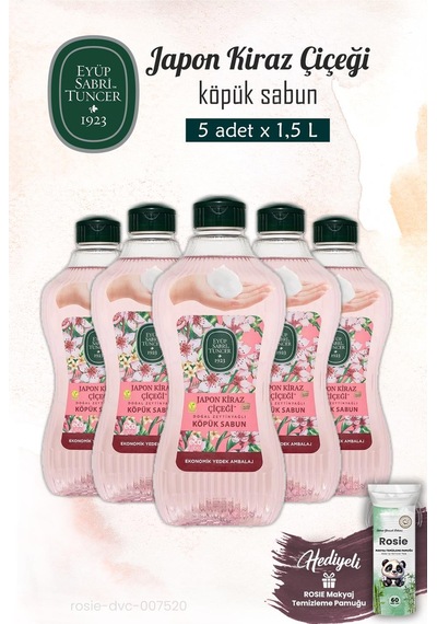5 Adet Japon Kiraz Çiçeği Köpük Sabun 1.5 L Ve Rosıe