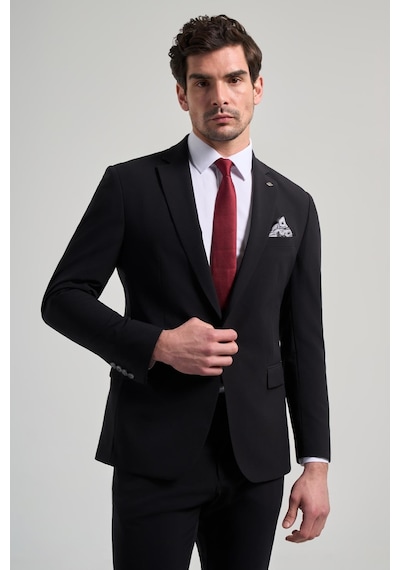 İmza Düz Gabardin Mono Yaka Tam Astar Beli Lastikli Esnek 6 Drop Slim Fit Takım Elbise 1001250155 Siyah İmza Düz Gabardin Mono Yaka Tam Astar Beli Lastikli Esnek 6 Drop Slim Fit Takım Elbise 1001250155 Siyah