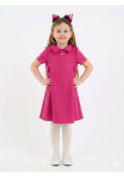 Xo Kids Kız Çocuk Elbise 4-8 Yaş 9222 Pembe
